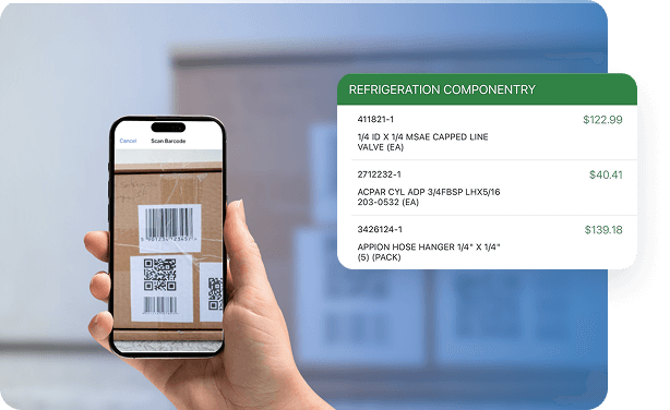Ascora allows barcode scanning to quickly add items to jobs and quotes