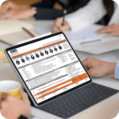 Illustration of an electronic form on a laptop screen